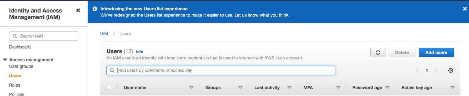 AWS IAM Management Console - Adding a new user - Zoomed